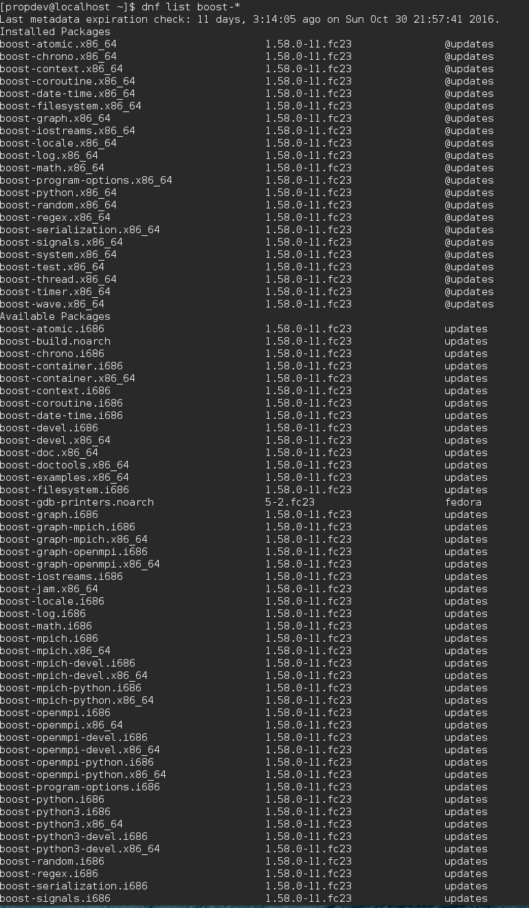 Cantera installation tips (on Fedora Linux, namely Fedora 23